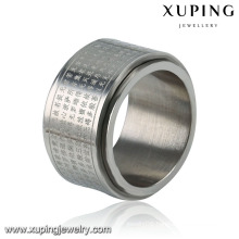 13770 Fashion Cool Silver-Plated Stainless Steel Jewelry Finger Men Ring Engraved with Words
